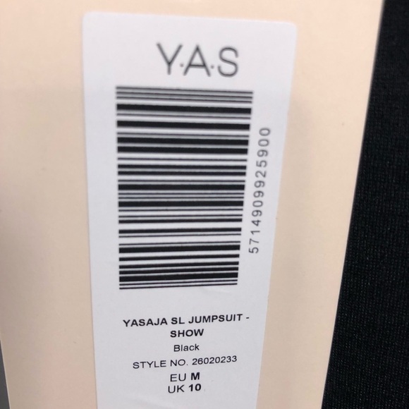 Y.A.S. ASOS Sleek Black Halterneck Jumpsuit in Stretch Viscose NWT M - Picture 3 of 7